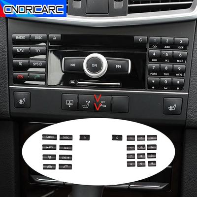 Biltillbehör Mittkonsol CD Multimedia Knapp Ram Skydd Klistermärke För Mercedes Benz E Klass W212 2014-2015 CLS
