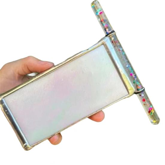 Ein Buntglas-Kaleidoskop Handgefertigt 3 Seiten Farbiges Aura-Scope Kaleidoskop mit Glitzerstab für Weihnachten Geburtstag Jubiläum Hochzeitsgeschenke
