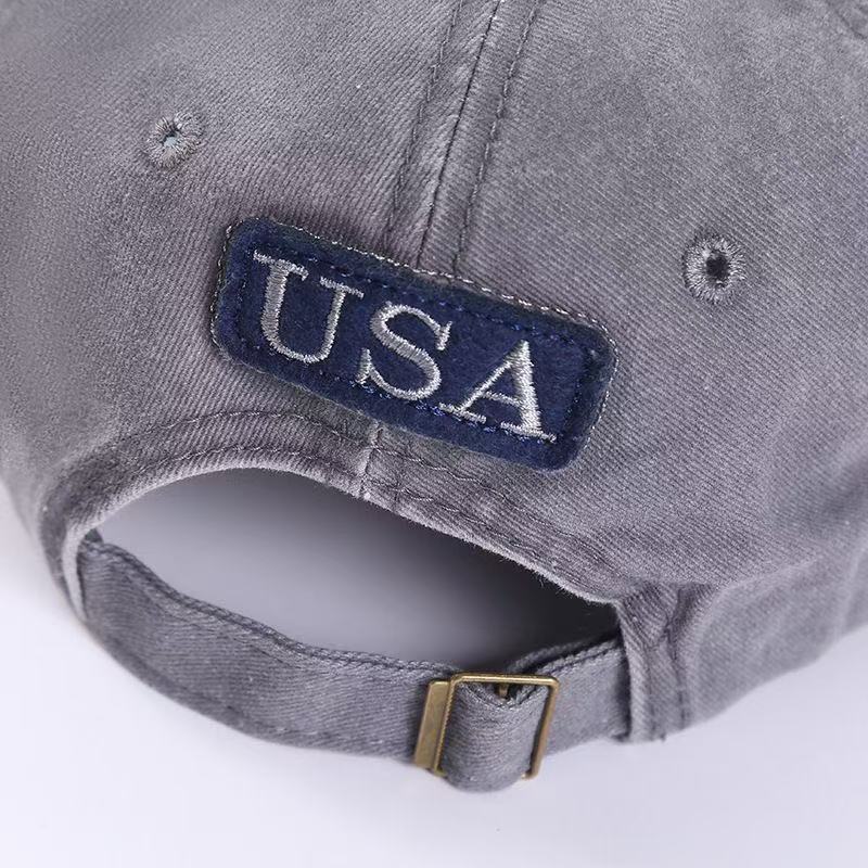 Vintage Washed Usa Flag Embroidered Baseball Cap Adjustable Cotton Dad Hat Patriotic Sun Hat For Men Women Casual Outdoor Sports