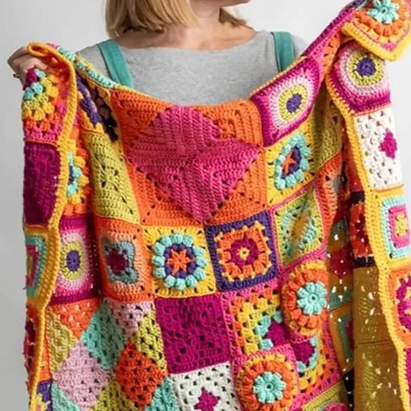50Pcs/Box Mix Match Design The Granny Square Card Decks Knitting Kit For Adults Diy Grandma Knitted Pattern Set