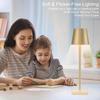 2 Pack Rechargeable Cordless Table Lamps, 5200mAh Battery Touch Table Light, Aluminum Shell Stepless Dimmable Portable LED Desk Lamp for