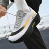 Andningsbara mesh popcorn mjuk sula löparskor kolfiberplatta slitstarka dämpning halkfria sportlöparskor par casual skor