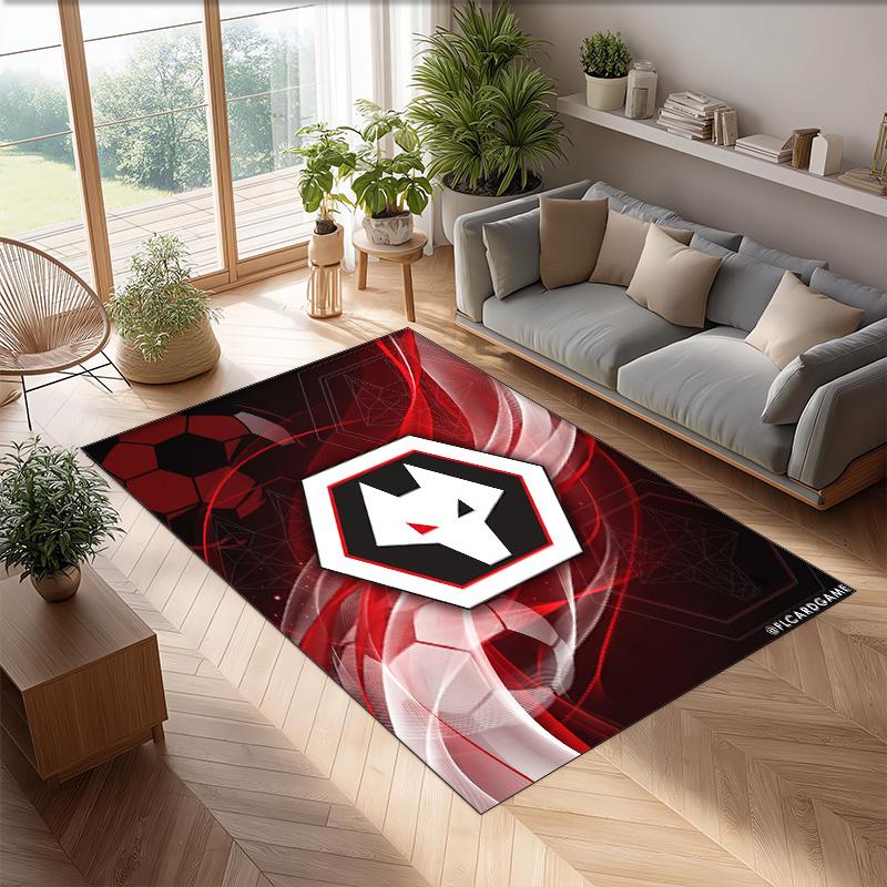Wolverhampton Wanderers Football Print Crystal Velvet Rug, Comfortable Water Absorbent Non Slip Indoor Floor Carpet