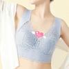 Large Size Lace Beautiful Back Without Steel Ring Women's Underwear High-elastic Light-weight Sleep Vest-style Plus Size Bra