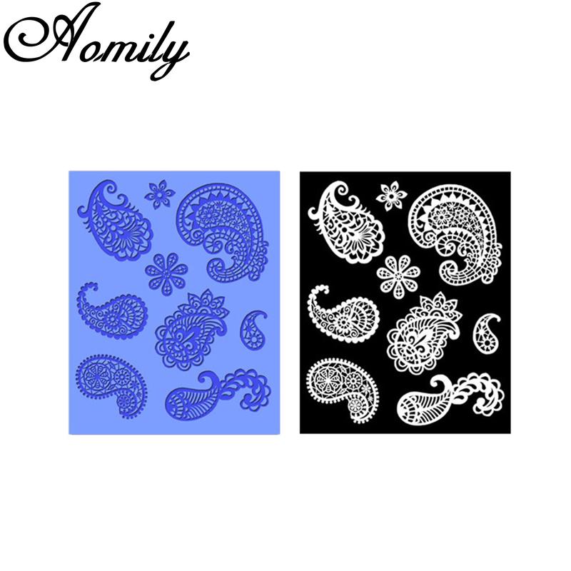 

Amoliy Silicone Mold Cake Lace Mat Cake Decorating Tools Fondant Chocolate Icing Pad Baking Tools for Cakes Kitchen Accessories розовый