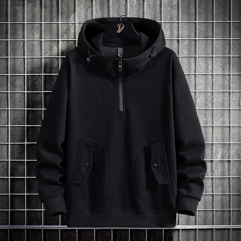 Spring Men's Large Size Hooded Sweatshirt Loose Casual Sports Top