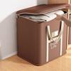 Household Large Capacity Clothing Storage Box, Double Zipper Sealed Quilt Organizing Bag, Foldable Design with Handle