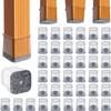 Clear Square Chair Leg Caps, Thickened Silent Protectors, Wear-Resistant Pads for Tables and Chairs.