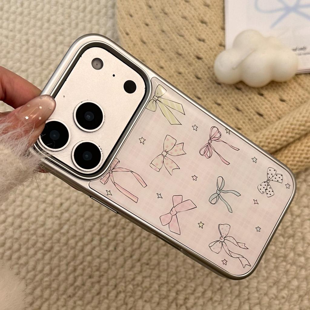 Cover Colorata con Fiocco per iPhone 16, iPhone 17 e iPhone 17 Pro Max