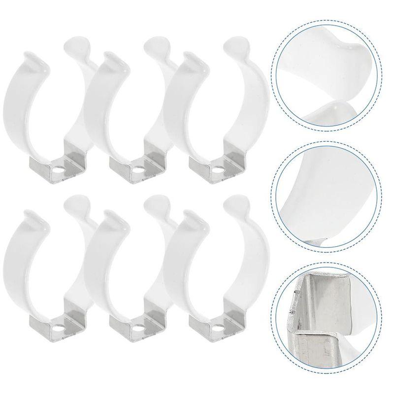 5Pcs Fixing Clips Spring Terry Clip Clamp Holders With Rubber Protection Lamp Tube Clip T3/T4/T5/T6/T7/T8/T9/T10 Base Tool