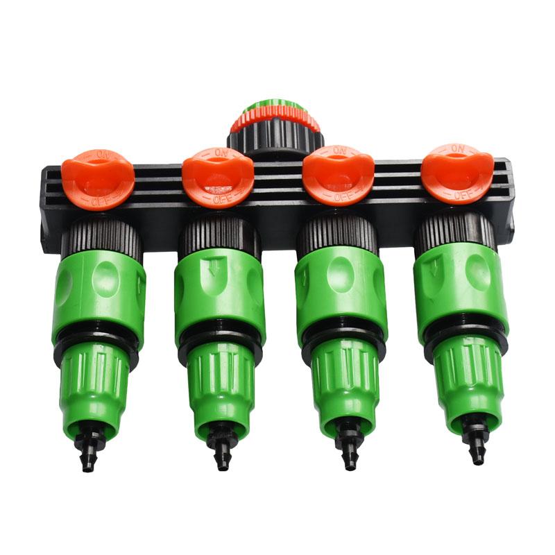 

Garden hose splitter cranes hose irrigation 1/4 watering pipe fitting 8/11 faucet connector irrigation fittings mist connector 3/4 зелёный