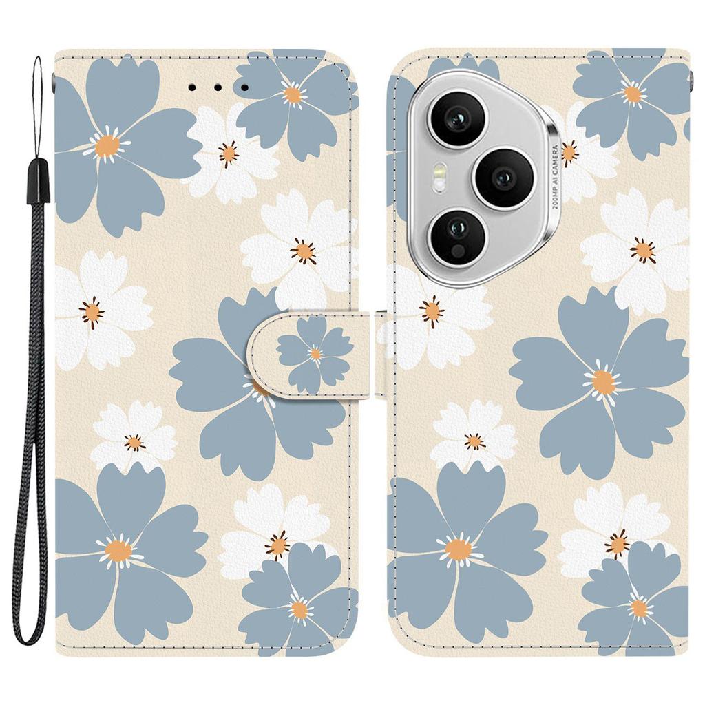 Per Honor 400 Pro 5G (Globale) Custodia Portafoglio Stampa a Motivo Pelle Supporto Copertura Telefono con Cinturino