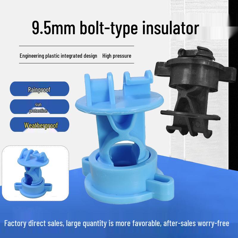 

Pulse Electric Fence Accessories: 9.5mm Middle Post Bolt-Type Insulator, ABS Plastic, Easy Installation синий