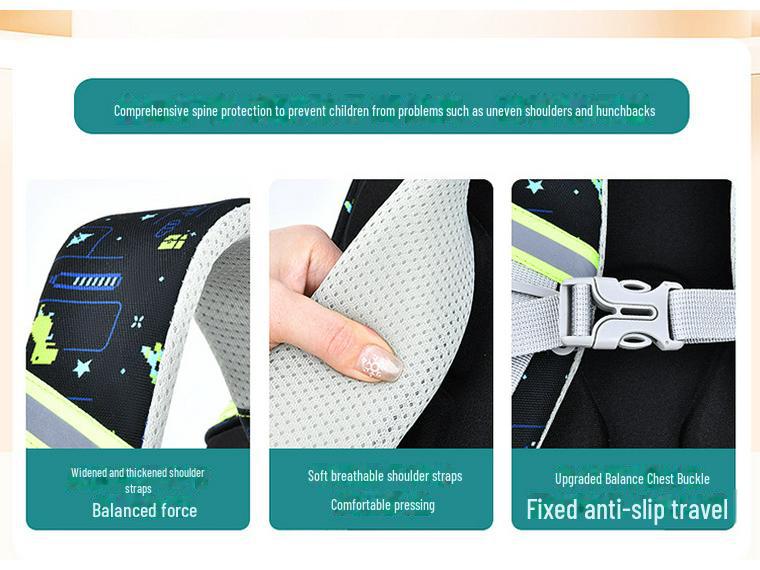 Kinderrucksack mit Cartoon-Motiv: Einteilig, großes Fassungsvermögen, für Jungen und Mädchen