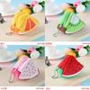 Cartoon Children's Festival Gift Plush Triangular Fruit Coin Purse Keychain Decoration Urban Minimalist Style Polyester Material