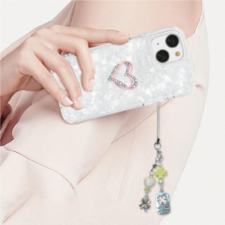 Bag Pendant Plant Phone Chain Four Leaf Grass Phone Charm Backpack Accessories Enhances Your Look with a Touch of Luck