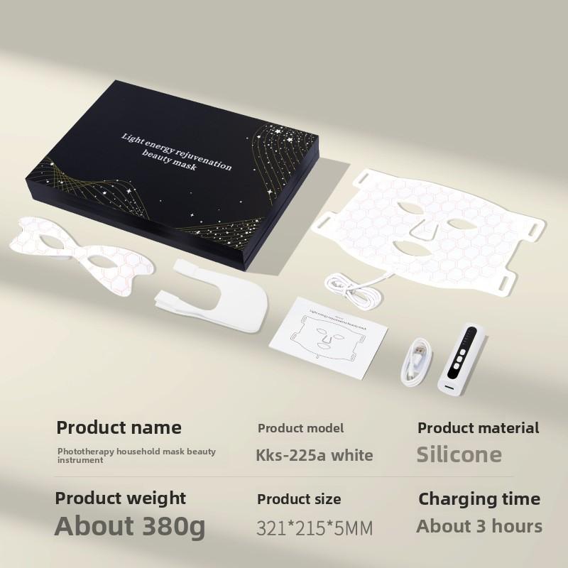 

Улучшенная силиконовая маска для омоложения кожи Photon, красная и синяя домашняя светодиодная маска для лица, инструмент с инфракрасным светом