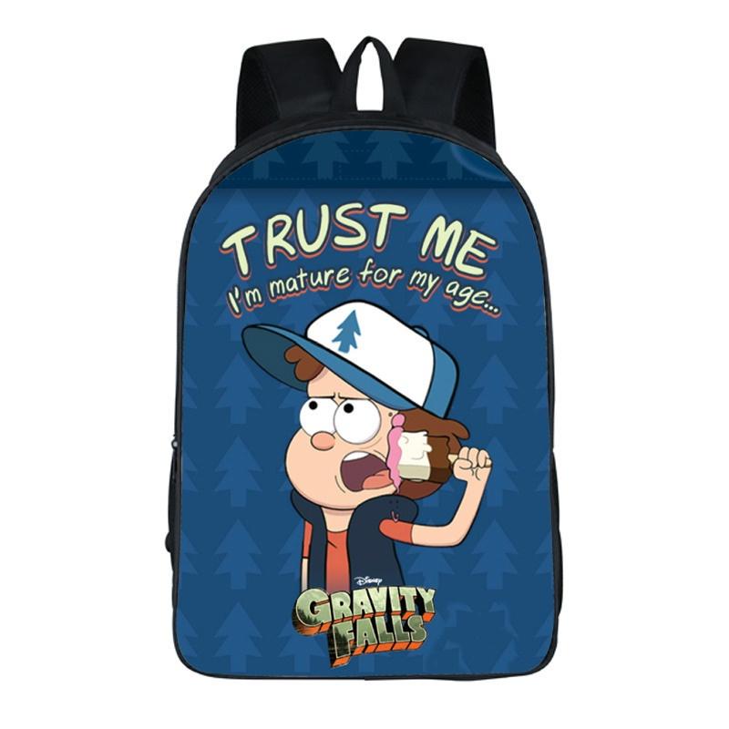 Mochila de Desenho Gravity Falls Com Design Durável e Grande Capacidade Para Estudantes