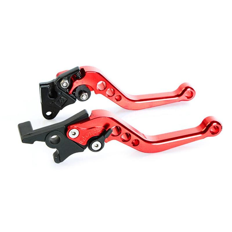 1 Pair Red-Black GY6 Motorcycle Adjustable Disc Brake Clutch Lever Handle Grip