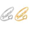 Stainless Steel Adjustable Mom Ring - European American Fashion Letter Design for Mother's Day Gift