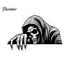 Universal Adhesive Decals Halloween Skeleton Car Sticker Peeking Decal for Window Bumper, Waterproof Vinyl Stickers Horror Skull Wall Laptop