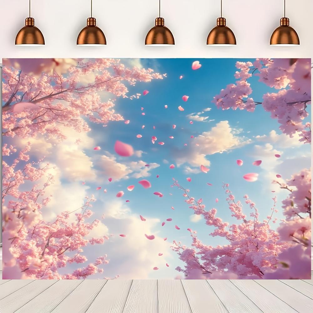 2D plane, 1 piece of pink cherry blossom, suitable for party decoration and indoor or outdoor home decoration.