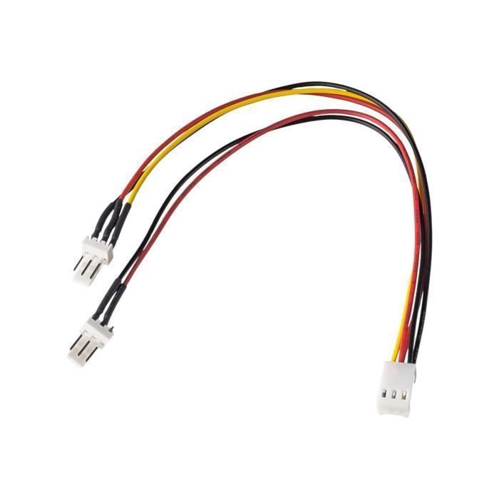 Akyga Netzteilverteiler internes 3-Pin (f) für interne 3-Pin-Stromversorgung (m) 15 cm