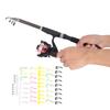 Telescopic Fishing Rod and Reel Combo Kit with Lure Outdoor Fishing Accessory with Carry on Bag