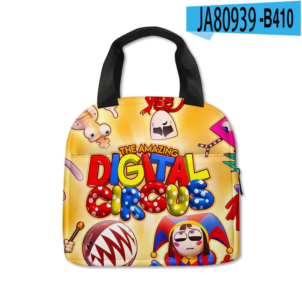 Magic Digital Circus Lunch Bag Aluminum Foil Insulated Lunch Box Tote Bag Children'S Meal Bag With Meal Bag