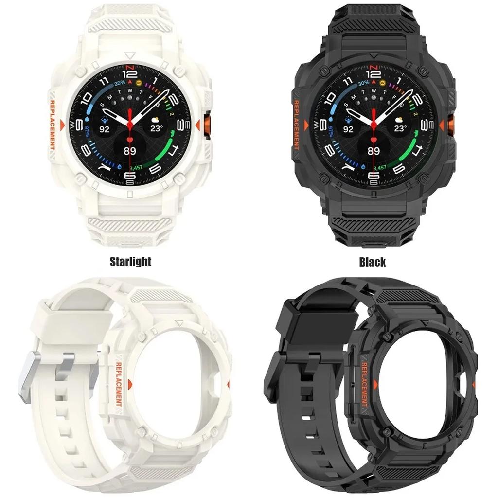 Strap+Case for Samsung Watch Ultra Armor All-in-One TPU Strap for Samsung Galaxy Watch Ultra 2025/Ultra 47mm Case or Case + Band