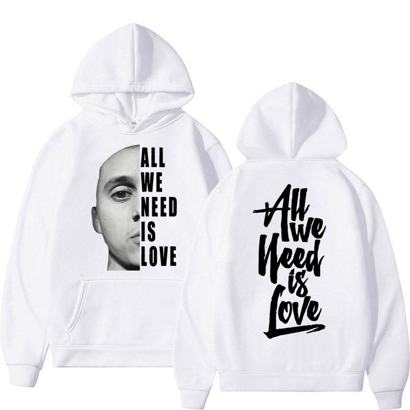 Rapper Canserbero Hoodies All We Need Is Love Pullover Men Women Trendy Vintage Oversized Casual Harajuku Sweatshirt Streetwear