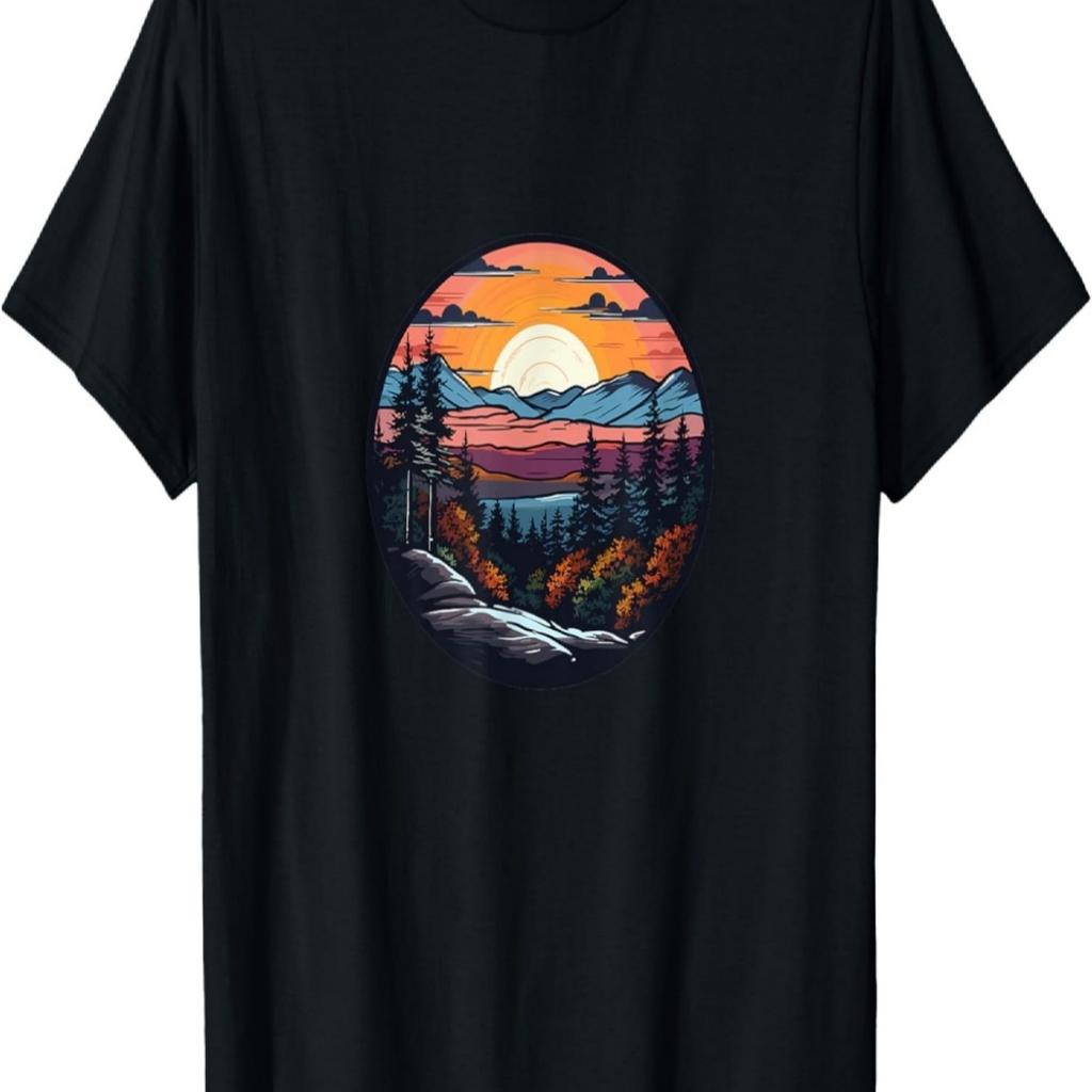 Mountain Forest T-Shirt Wanderlust Hoodie Sunset Hiking T-Shirt