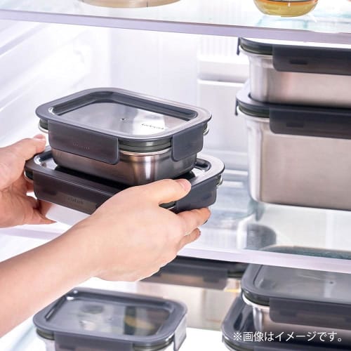 Bestco Stainless Steel Storage Container, Microwave, Oven, and Dishwasher Safe, 1.2L, Rectangular, Silver, Lock & Lock, Stainless Hard, LST515