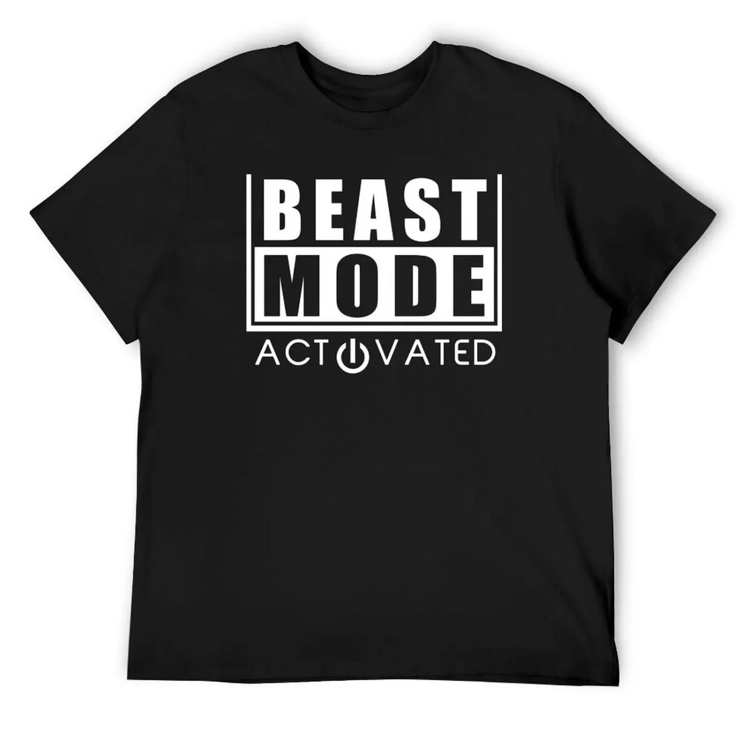 Beast Mode Gym Bodybuilding Sport Motivation T-Shirt Funny t-shirt plus size clothes luxury clothes men XXXXXL разноцветный