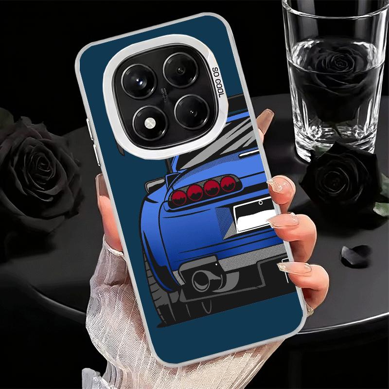 JDM Sports Cars Minimalist Design Shockproof Phone Case for Xiaomi Redmi Note 15 14 13 12 Pro Plus 11 11S 11T 5G Cover Anti Fall