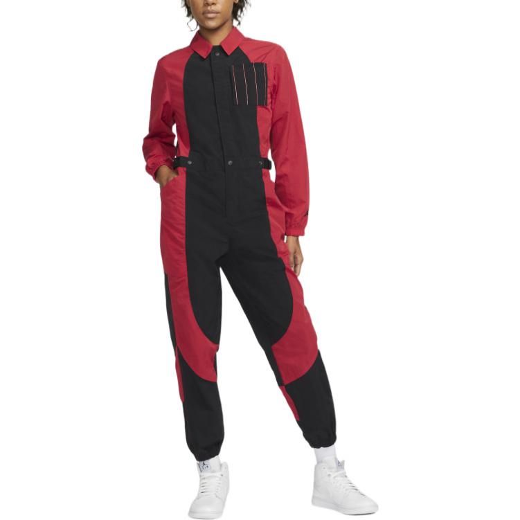 Jordan FW22 Mono Casual Color Block Manga Larga Mujer mono Negro DJ2627-636