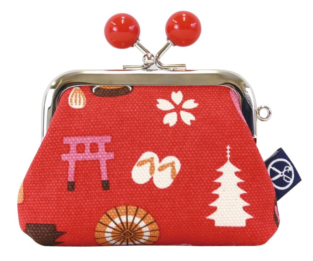Maeda Senko Goshiki Kyoto Limited Series Square Coin Purse Red H8 x W9 x D2cm Hanpu-do [KYOTO JAPAN] 2.5mm (with beads) Size Approx.