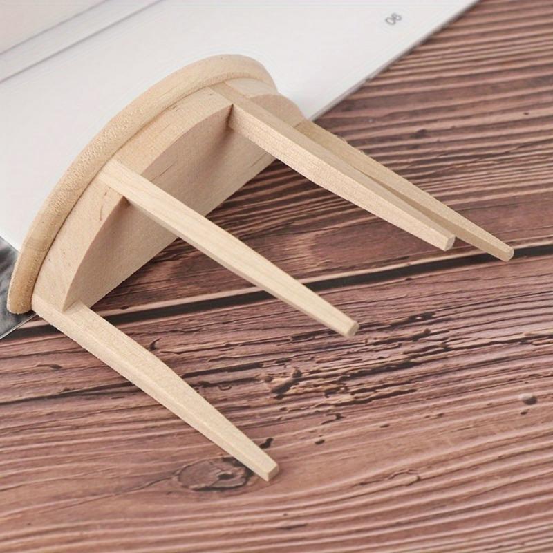 1/12 Scale Miniature Wooden Half-Round Table Model Ornament - DIY Miniature Kitchen/livroom Scene Decoration - Perfect Gift