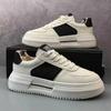 Men's Trendy Versatile Sports and Casual Leather Shoes Men's Thick Sole Heightening Small White Shoes 2024