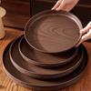 20/26/32/38cm Imitation Wooden Tray Round Shape Food Tray Imitation Wooden Serving Tray  Home Use