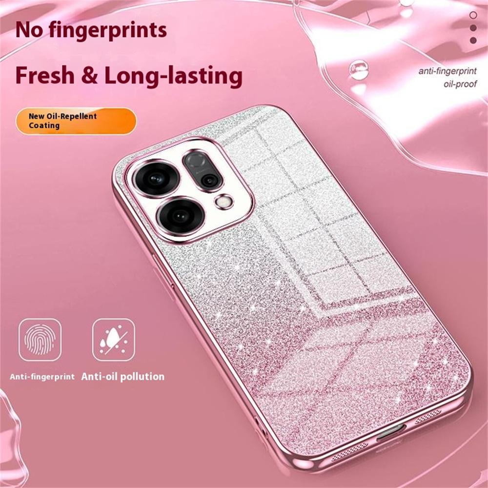 For Oppo Reno14 5G (Global) Case Electroplating Gradient Glitter TPU Phone Cover