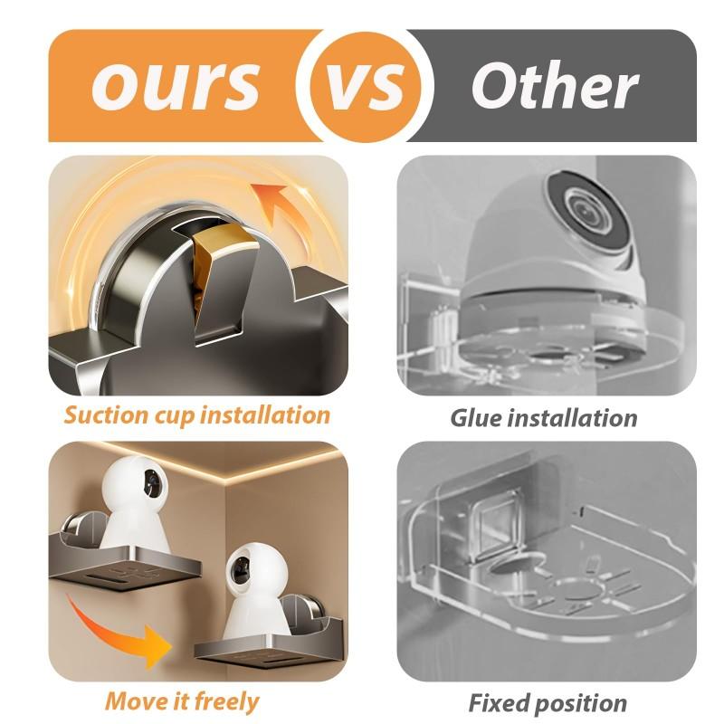 Camera Wall-Mounted Punch-Free Stand Strong Load-bearing Security Surveillance Simple Installation Storage Rack Bracket