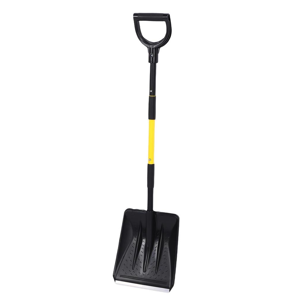 Pá de Neve Resistente, Design de Cabo com Pegador em D Confortável Limpeza Eficiente Remoção de Neve Ferramenta de Inverno com Tira de Alumínio para Calçada