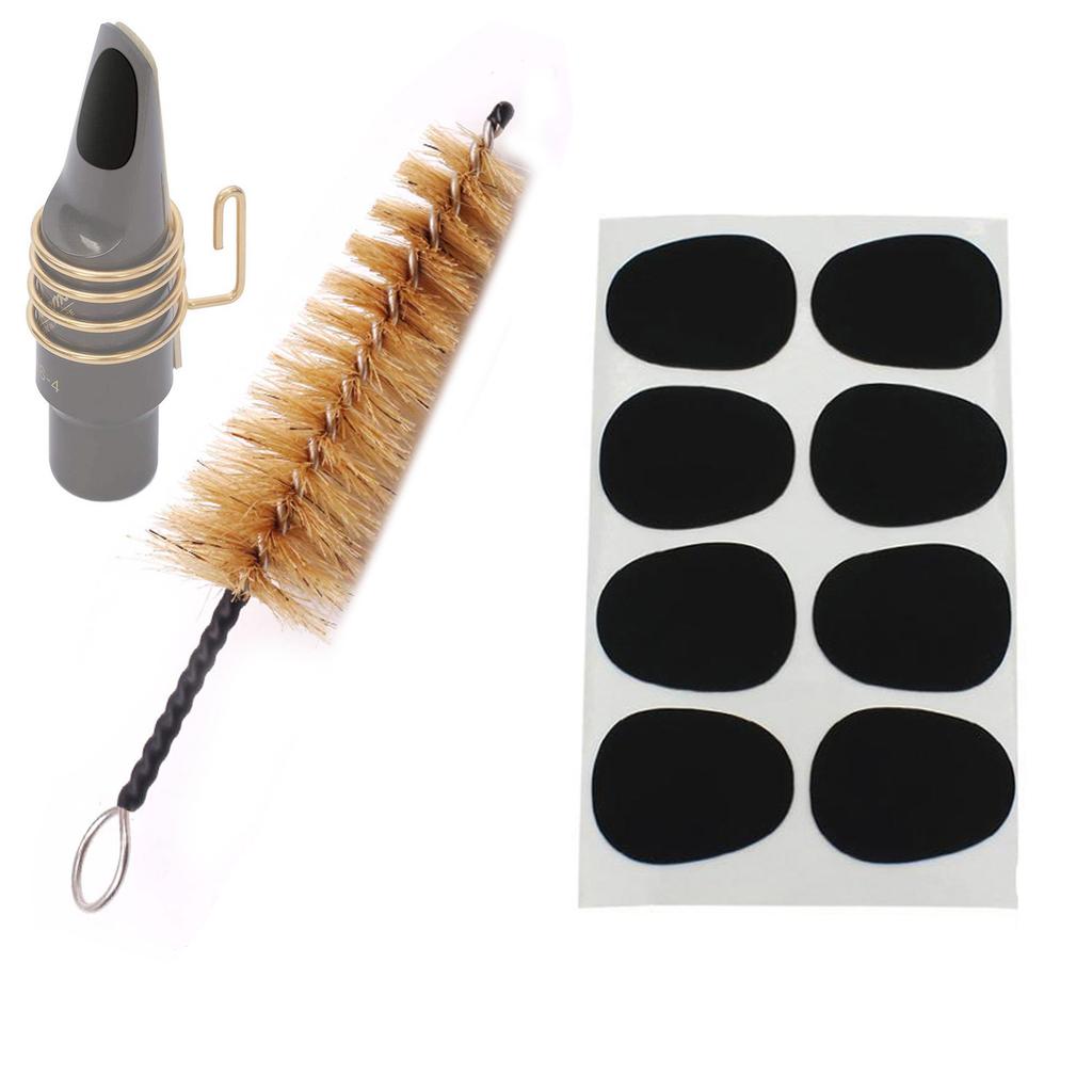 Saxophone Flute Head Tooth Pad Flute Head Cleaning Brush Set Mane Brush Saxophone Accessories