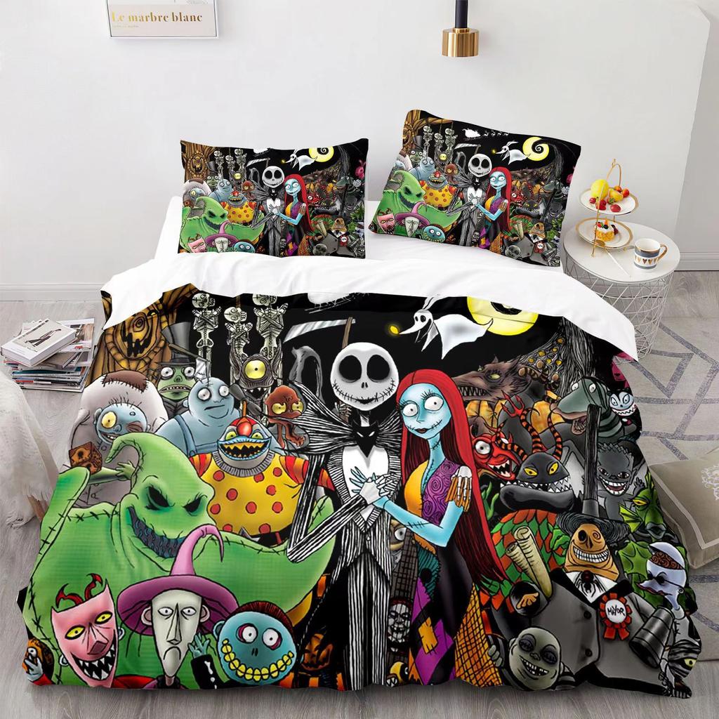 Christmas Horror Night 3D Digital Printing Three-Piece Set, Bedding