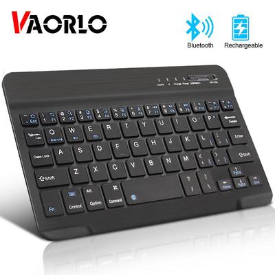VAORLO Mini belaidė klaviatūra Bluetooth klaviatūra skirta ipad telefonui planšetiniam kompiuteriui Guminiai klaviatūros dangteliai Įkraunama klaviatūra skirta Android ios Windows