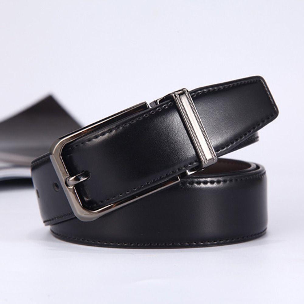 Double Sided Pin Buckle Belt Retro Designer Belt Men Leather Belt  Mens Accessories