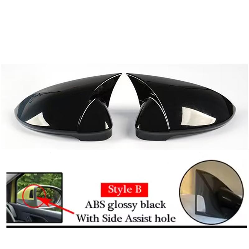 Car Styling For VW Volkswagen Golf 8 MK8 GTE GTD GTI R-Line ~ Side Rearview Mirror Cover Cap Trim With Horn Accessory