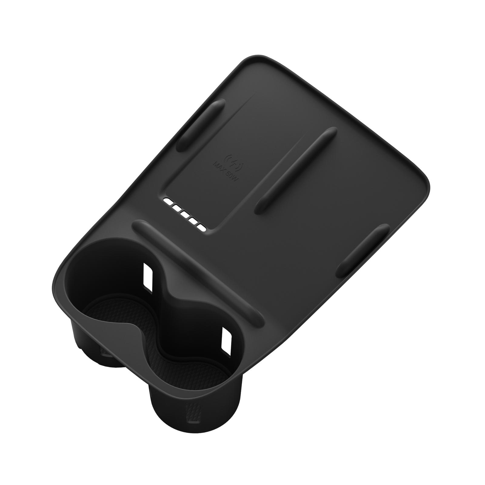 

for BYD Sealion 05 EV 2025 Console Anti-Slip Pad With Cup Holder Car Silicone Wireless Phone Anti Dirt Tray Accessories чорний