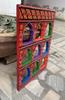 Colorful Hand Painted Wooden Wall Hanging | Indian Jharokha Style Folk Art | Boho Ethnic Home Decor
